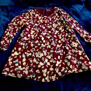 Flouncy burgundy dress